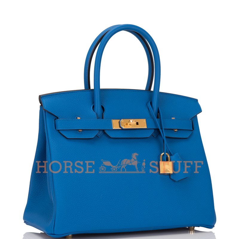 Hermès Birkin 30 Blue Zellige Togo GHW