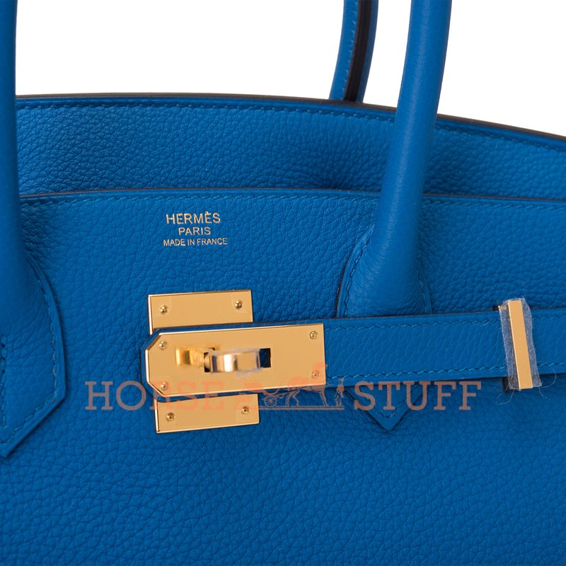 Hermès Birkin 30 Blue Zellige Togo GHW