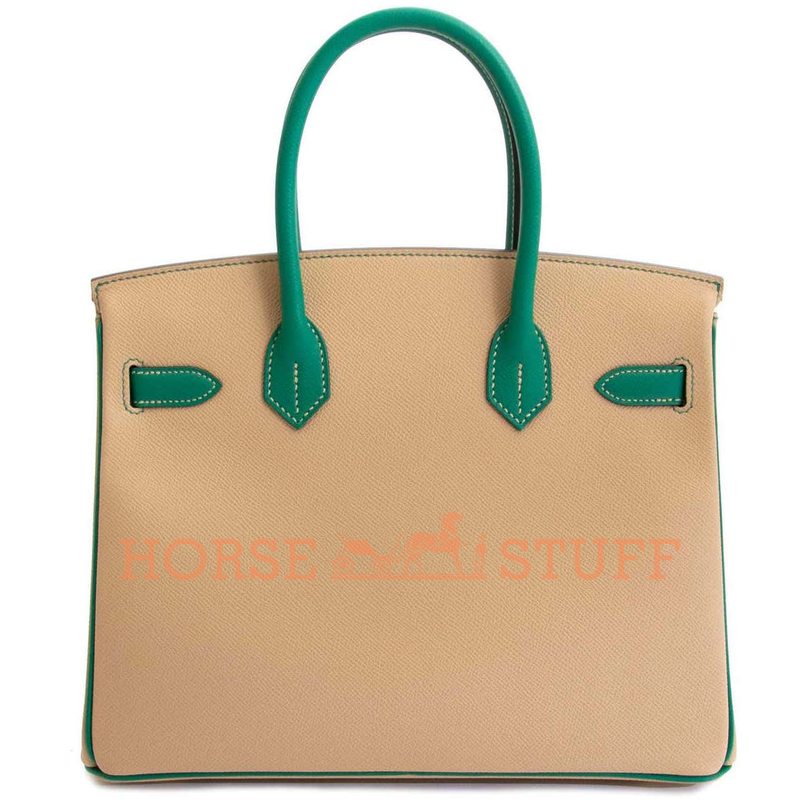 Hermès Birkin 30 Special Order HSS Trench / Vert Vertigo Epsom GHW