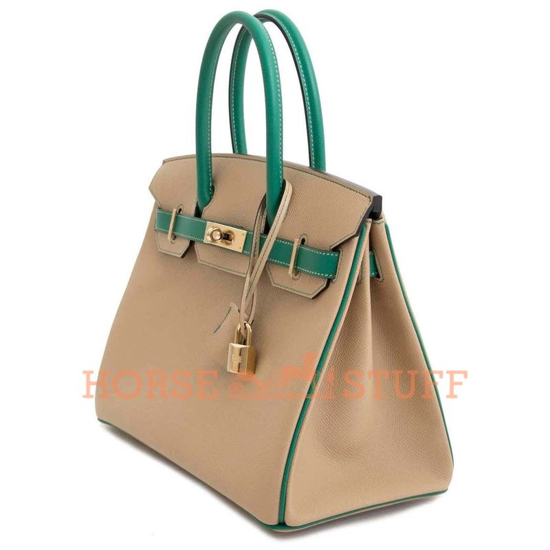 Hermès Birkin 30 Special Order HSS Trench / Vert Vertigo Epsom GHW