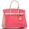 Hermès Birkin 30 Special Order HSS Rose Azalee / Craie Epsom BGHW