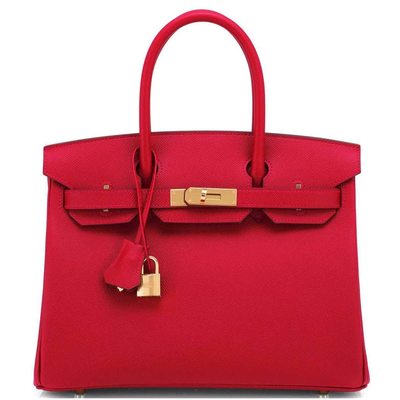 Hermès Birkin 30 Rouge Casaque Epsom GHW