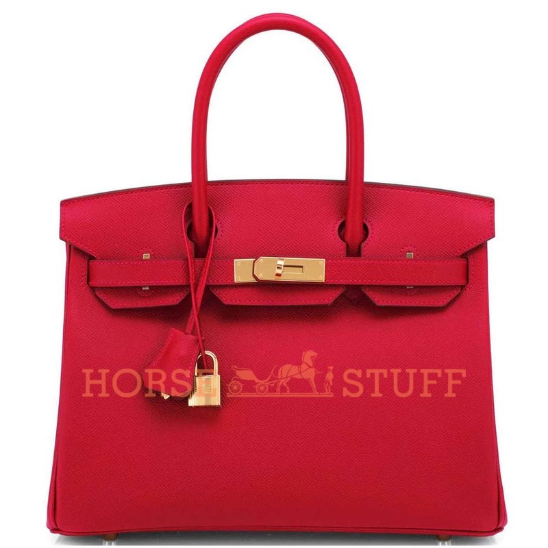 Hermès Birkin 30 Rouge Casaque Epsom GHW