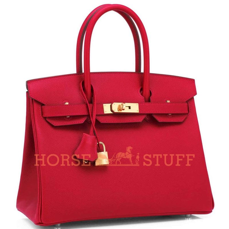 Hermès Birkin 30 Rouge Casaque Epsom GHW