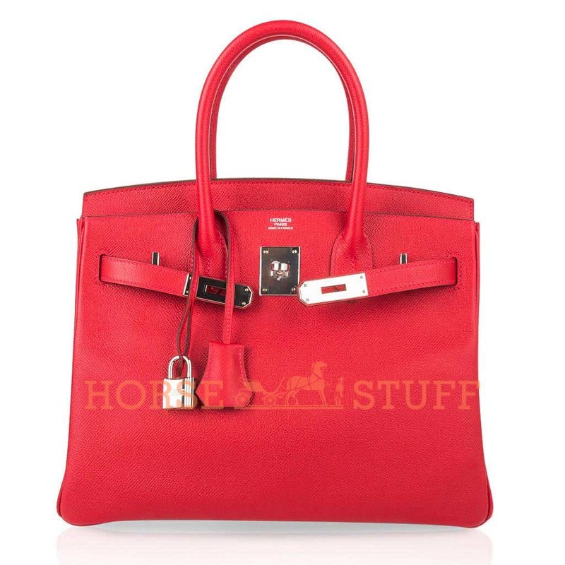 Hermès Birkin 30 Rouge Casaque Epsom PHW