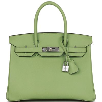 Hermès Birkin 30 Vert Criquet Epsom PHW