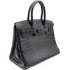 Hermès Birkin 30 Limited Edition "So Black" Black Matte Crocodile Niloticus PVD ( Black Hardware )