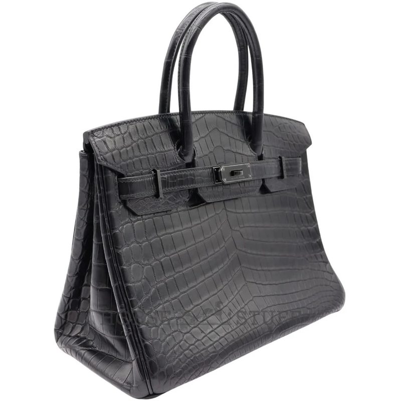 Hermès Birkin 30 Limited Edition "So Black" Black Matte Crocodile Niloticus PVD ( Black Hardware )