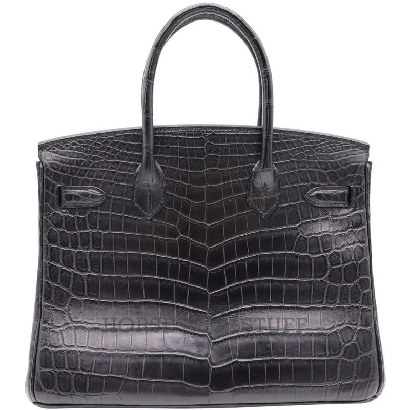 Hermès Birkin 30 Limited Edition "So Black" Black Matte Crocodile Niloticus PVD ( Black Hardware )