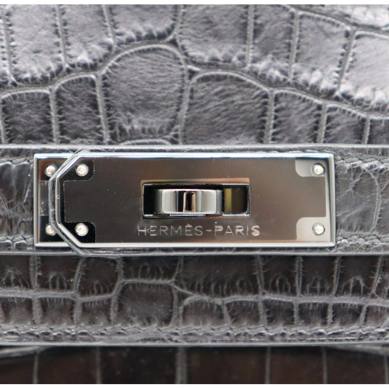 Hermès Birkin 30 Limited Edition "So Black" Black Matte Crocodile Niloticus PVD ( Black Hardware )