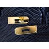 Hermès Birkin 30 Black Shiny Niloticus Lizard GHW