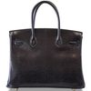 Hermès Birkin 30 Black Shiny Niloticus Lizard GHW