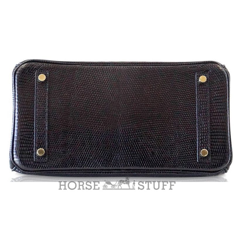 Hermès Birkin 30 Black Shiny Niloticus Lizard GHW