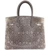 Hermès Birkin 30 Ombre ( White ) SHINY SALVATOR VARANUS LIZARD PHW