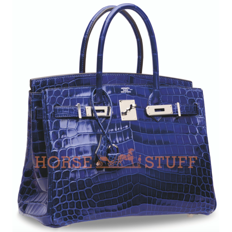 Hermès Birkin 30 Blue Electrique Lisse Crocodile Niloticus PHW