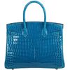 Hermès Birkin 30 Blue Izmir Lisse Crocodile Niloticus GHW