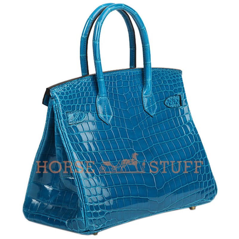 Hermès Birkin 30 Blue Izmir Lisse Crocodile Niloticus GHW