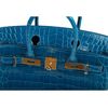 Hermès Birkin 30 Blue Izmir Lisse Crocodile Niloticus GHW