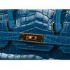 Hermès Birkin 30 Blue Izmir Lisse Crocodile Niloticus GHW