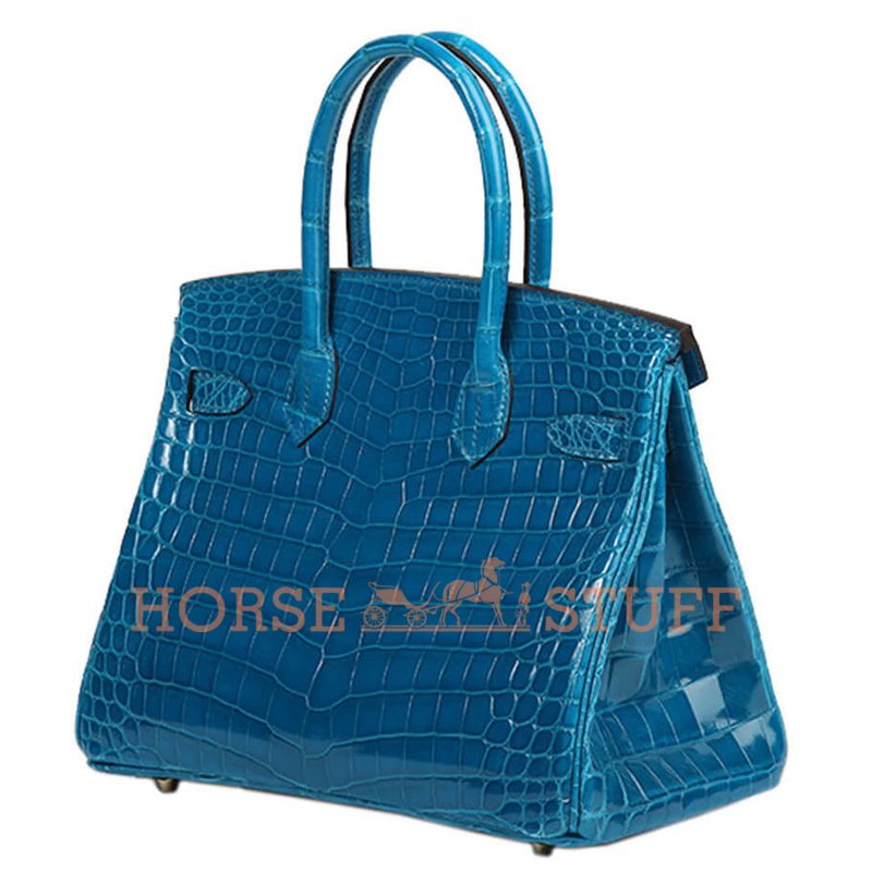 Hermès Birkin 30 Blue Izmir Lisse Crocodile Niloticus GHW