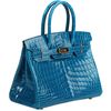 Hermès Birkin 30 Blue Izmir Lisse Crocodile Niloticus GHW