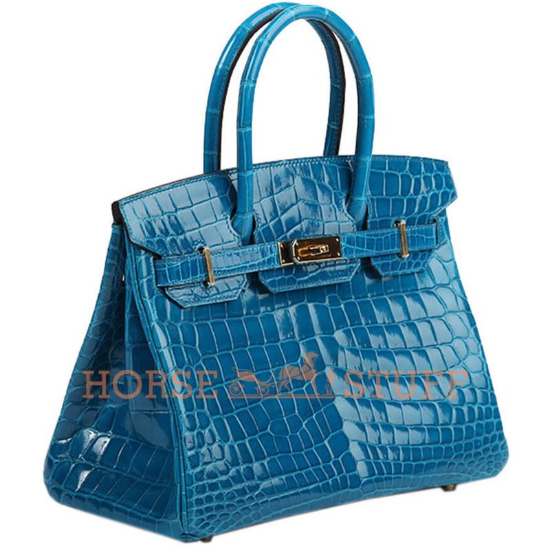 Hermès Birkin 30 Blue Izmir Lisse Crocodile Niloticus GHW