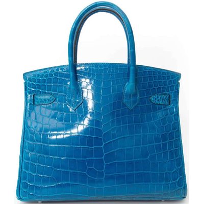 Hermès Birkin 30 Blue Izmir Lisse Crocodile Niloticus PHW