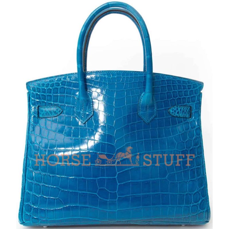 Hermès Birkin 30 Blue Izmir Lisse Crocodile Niloticus PHW