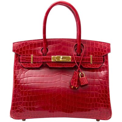 Hermès Birkin 30 Braise Lisse Crocodile Niloticus GHW