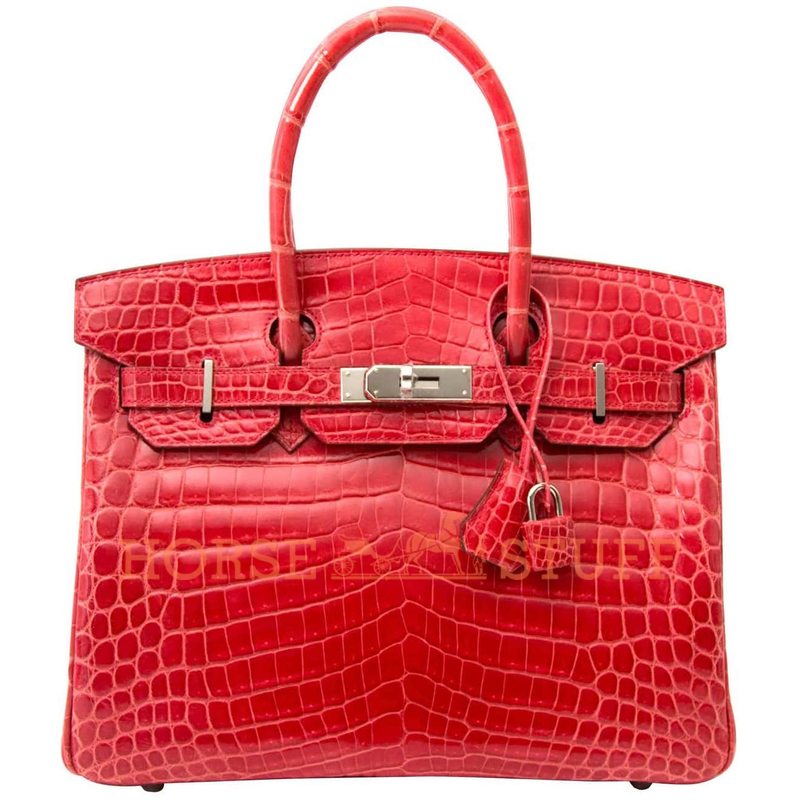 Hermès Birkin 30 Geranium Lisse Crocodile Niloticus PHW