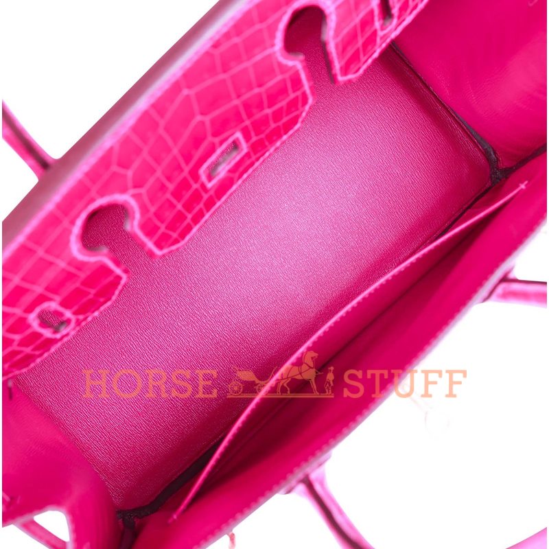 Hermès Birkin 30 Special Order HSS Rose Scheherazade Lisse Crocodile Niloticus RGHW