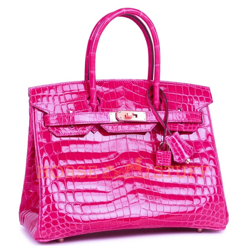 Hermès Birkin 30 Special Order HSS Rose Scheherazade Lisse Crocodile Niloticus RGHW