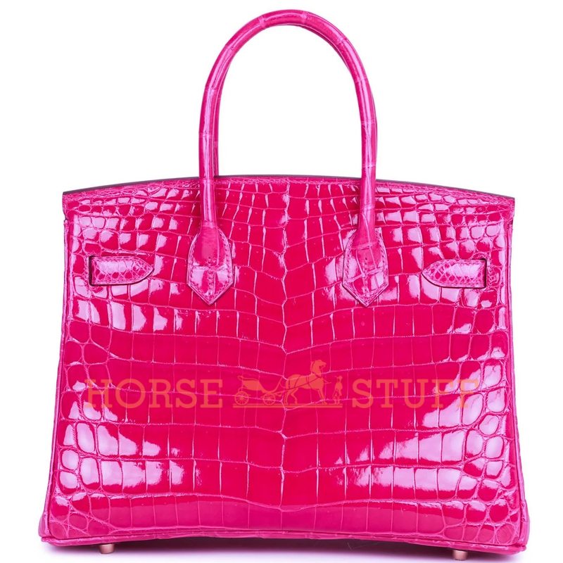 Hermès Birkin 30 Special Order HSS Rose Scheherazade Lisse Crocodile Niloticus RGHW