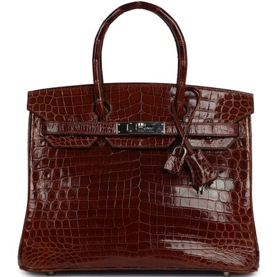 Hermès Birkin 30 Miel Shiny Crocodile Niloticus PHW