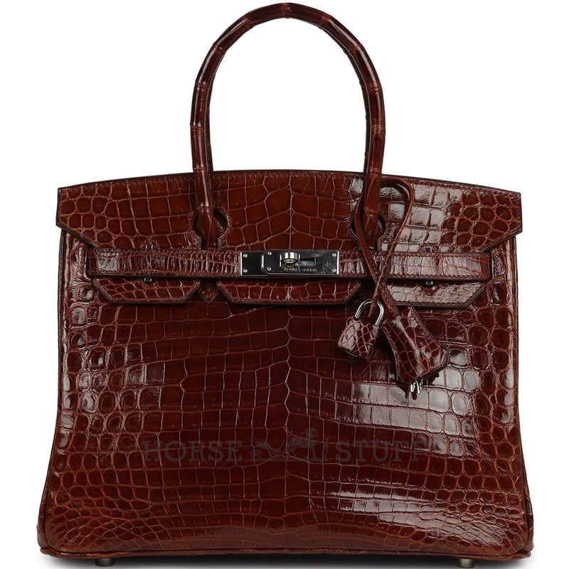Hermès Birkin 30 Miel Shiny Crocodile Niloticus PHW