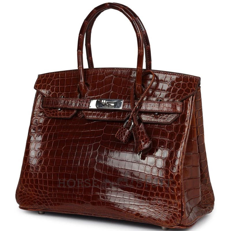 Hermès Birkin 30 Miel Shiny Crocodile Niloticus PHW