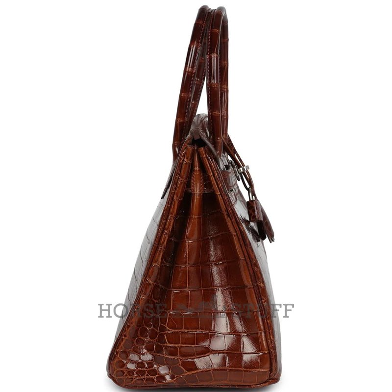 Hermès Birkin 30 Miel Shiny Crocodile Niloticus PHW