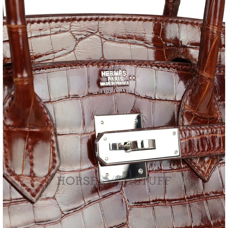 Hermès Birkin 30 Miel Shiny Crocodile Niloticus PHW