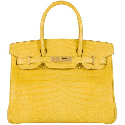Hermès Birkin 30 Mimosa Matte Crocodile Niloticus GHW