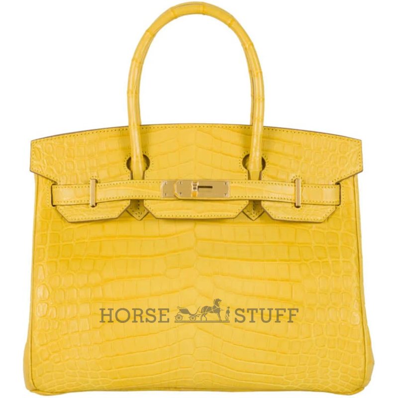 Hermès Birkin 30 Mimosa Matte Crocodile Niloticus GHW