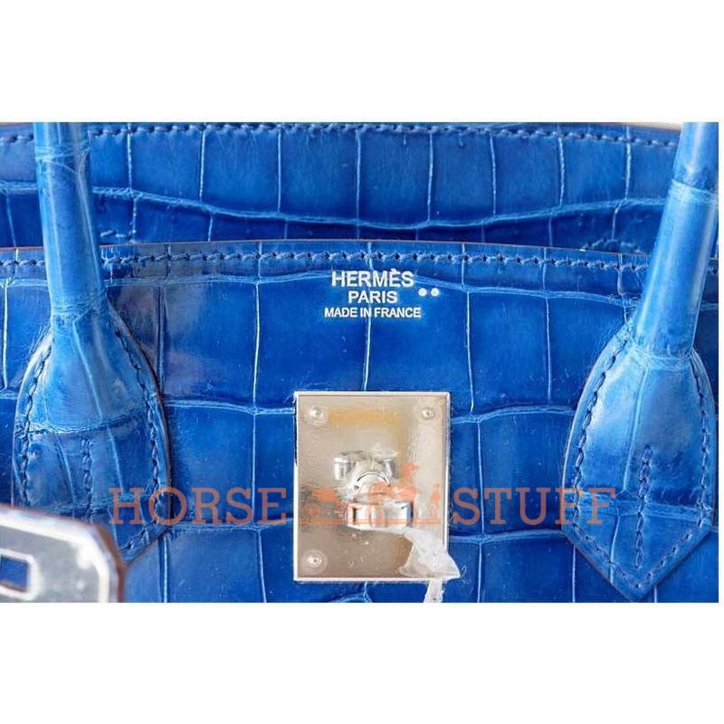 Hermès Birkin 30 Mykonos Lisse Crocodile Niloticus PHW