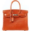 Hermès Birkin 30 Orange Lisse Crocodile Niloticus PHW