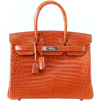 Hermès Birkin 30 Orange Lisse Crocodile Niloticus PHW