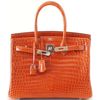 Hermès Birkin 30 Orange Lisse Crocodile Niloticus PHW