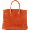 Hermès Birkin 30 Orange Lisse Crocodile Niloticus PHW