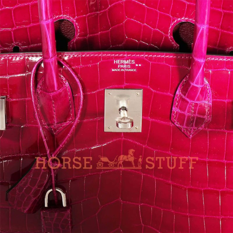 Hermès Birkin 30 Rose Pourpre Lisse Crocodile Niloticus PHW