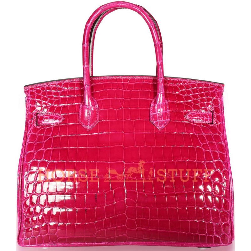 Hermès Birkin 30 Rose Pourpre Lisse Crocodile Niloticus PHW