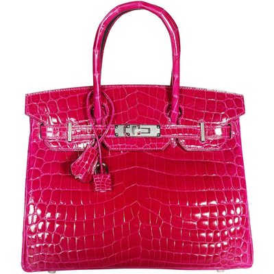 Hermès Birkin 30 Rose Pourpre Lisse Crocodile Niloticus PHW