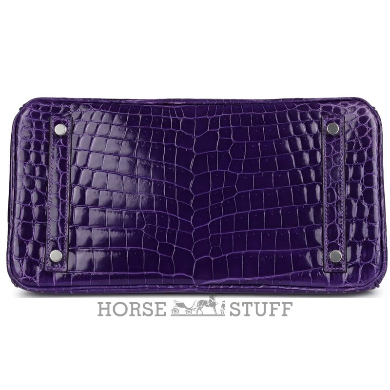 Hermès Birkin 30 Ultraviolet Shiny Crocodile Niloticus PHW