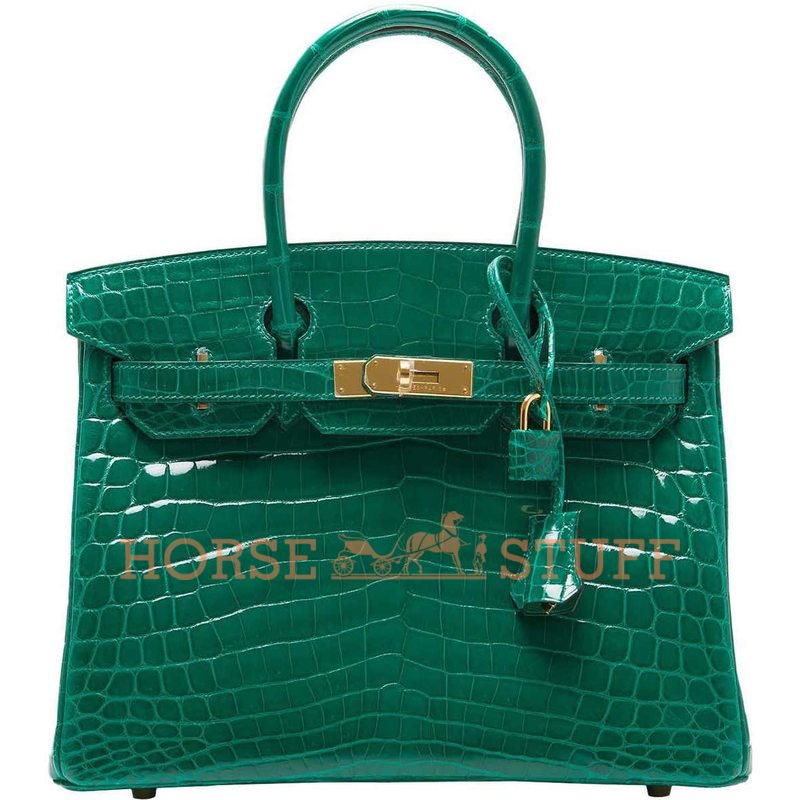 Hermès Birkin 30 Vert Emerald Lisse Crocodile Niloticus GHW